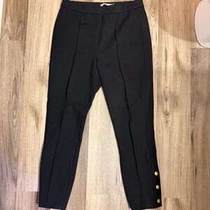 Tory Burch Black womens Alexis Snap hem Pants sz M